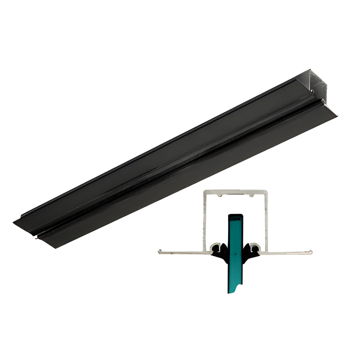 CRL Black Powder Coated Pocket Snap-In Channel - 120"