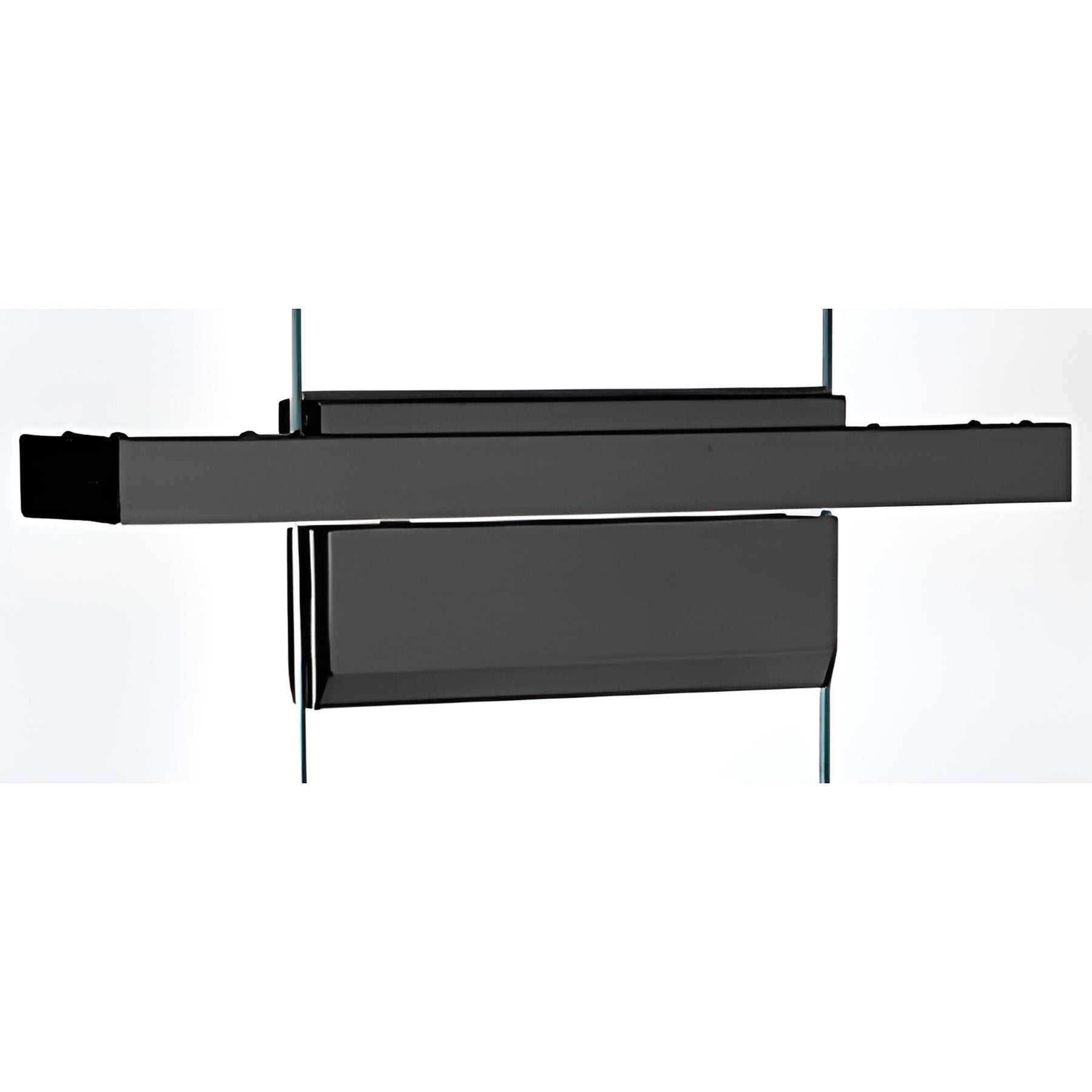 CRL Black Powder Coated Single Floating Header for Overhead Concealed Door Closers for 36" Wide Opening