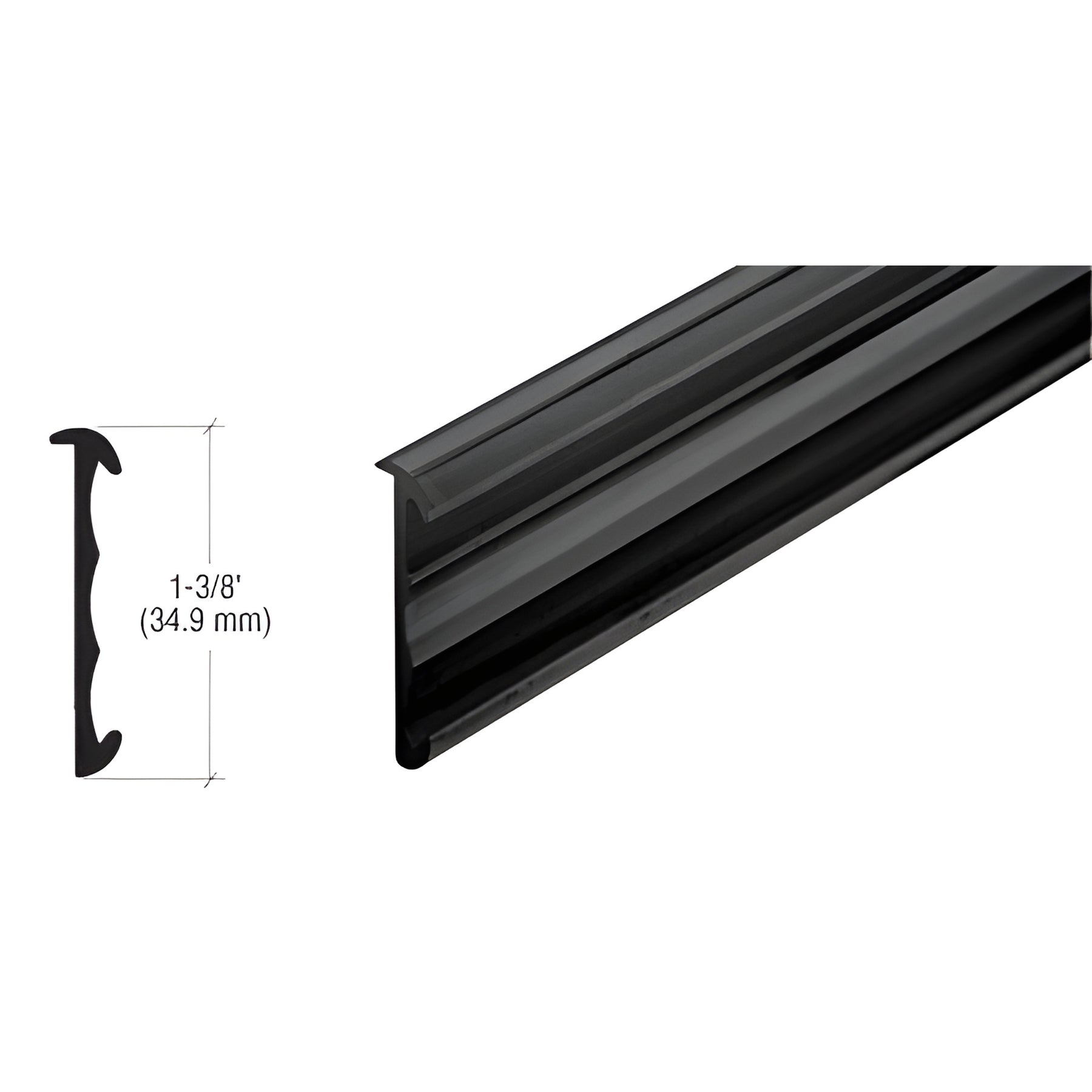 CRL Black Price Tag Molding Extrusion