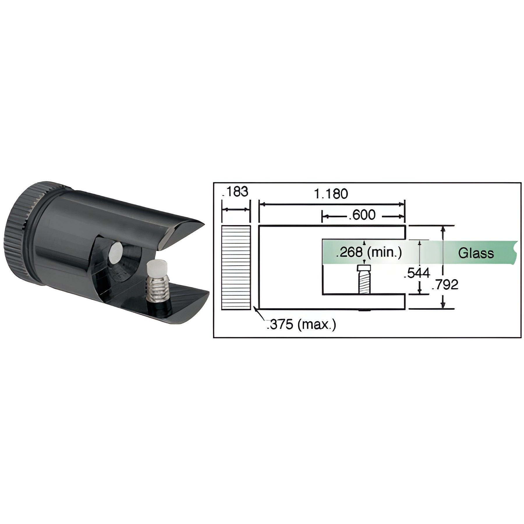 CRL Black Shelf Connector