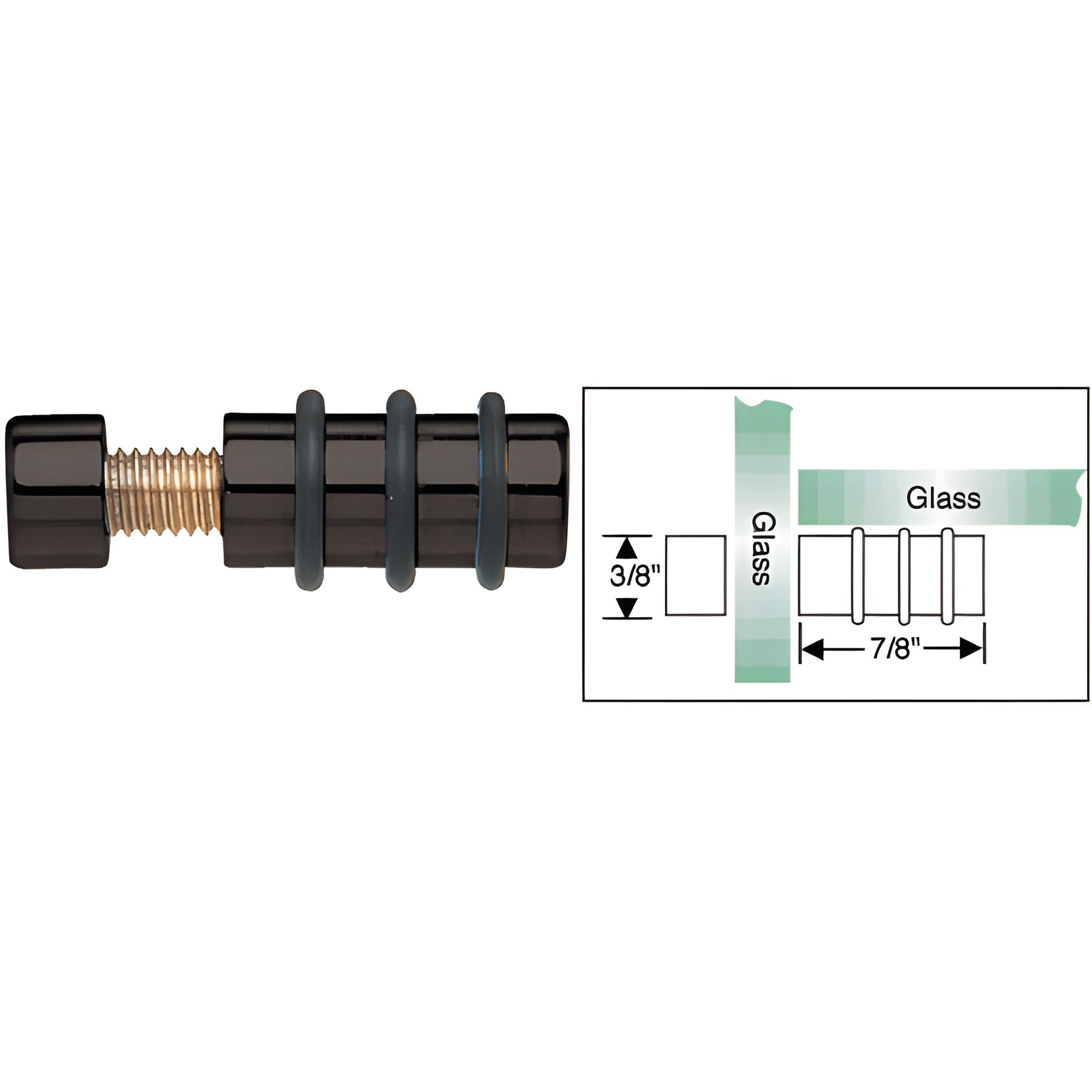 CRL Black Single Glass Shelf Support