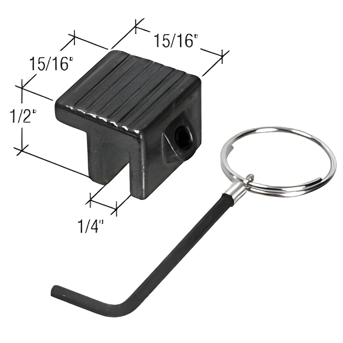 CRL Black Tamper-Resistant Window Lock