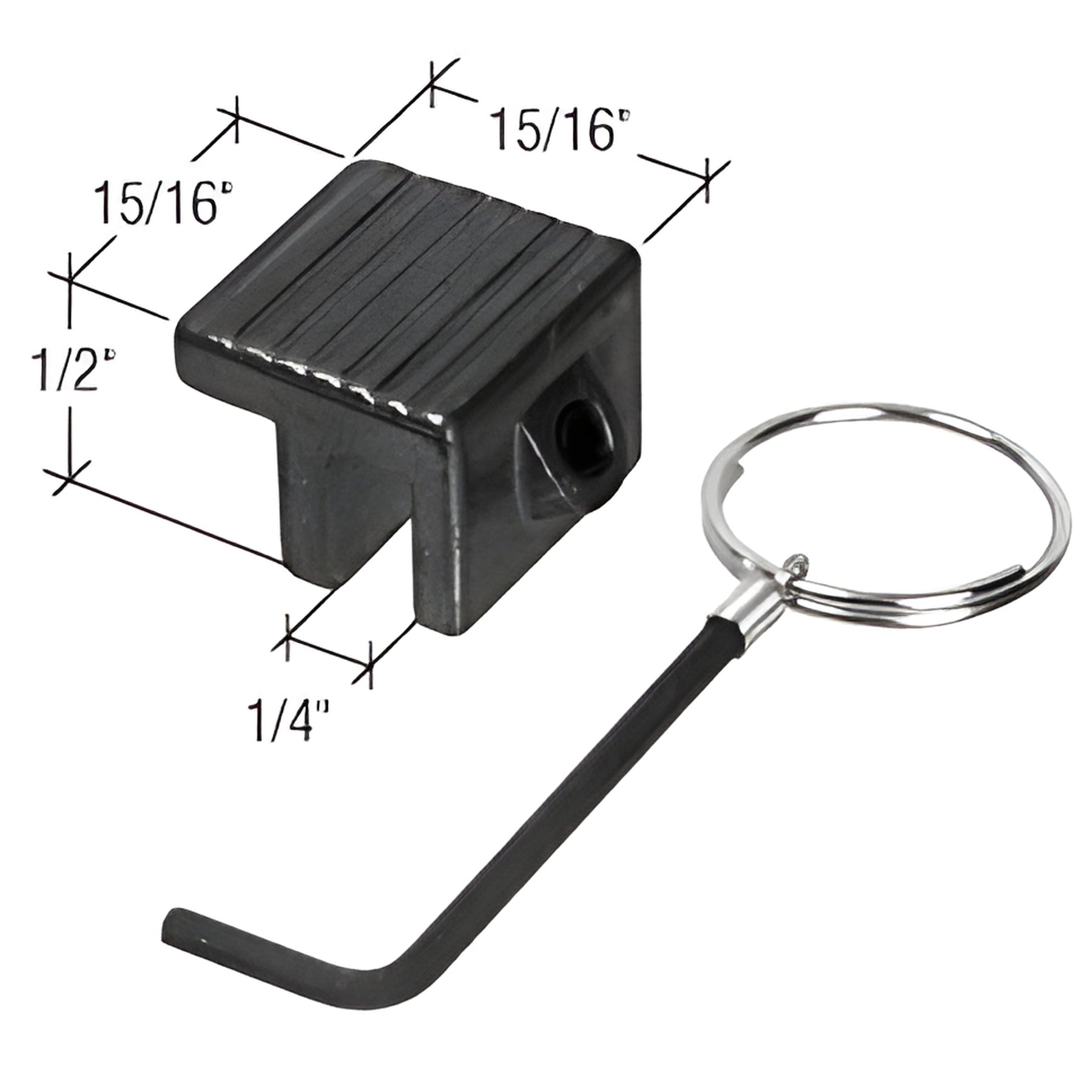 CRL Black Tamper-Resistant Window Lock