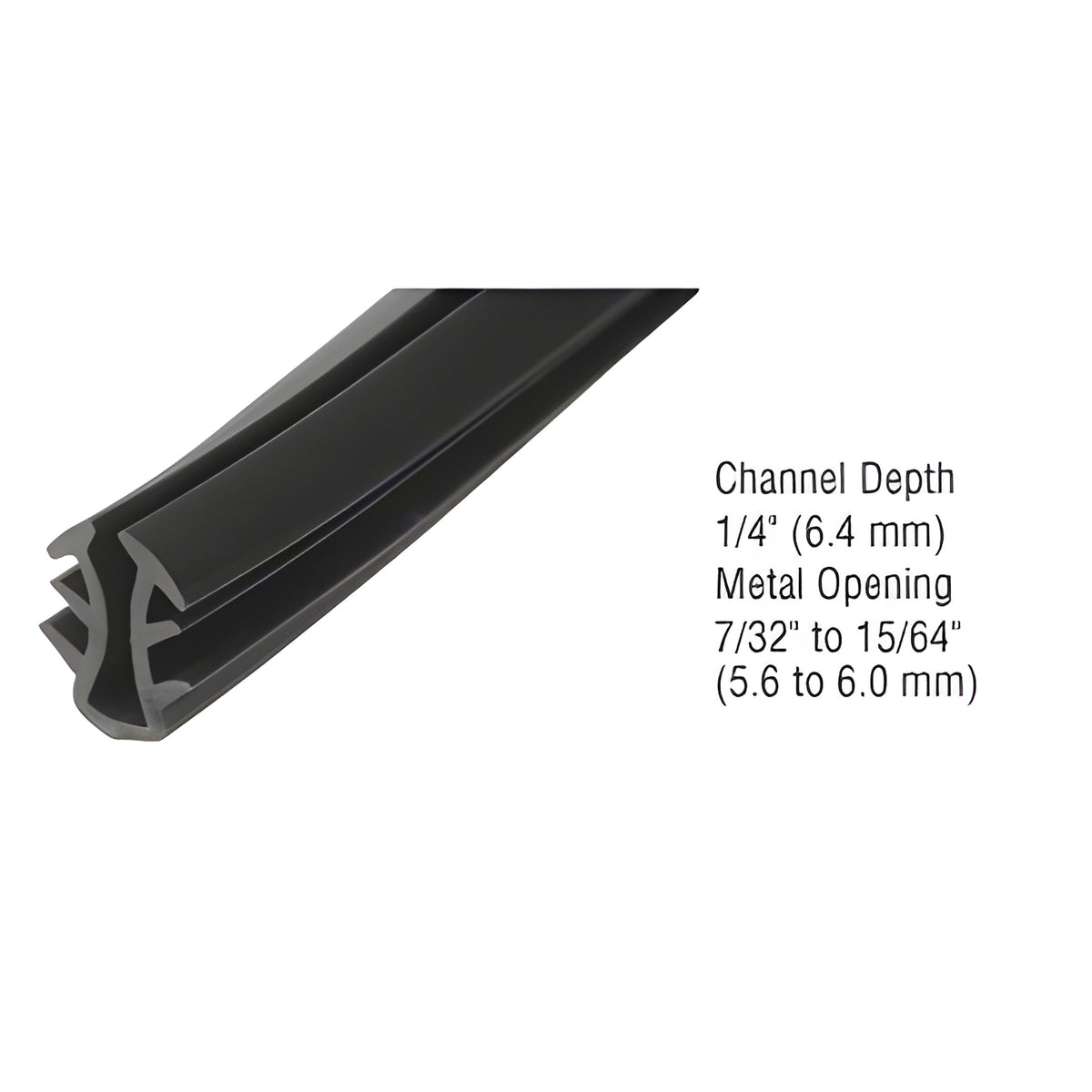 CRL Black Universal Glazing Spline for DS Glass - 1000'
