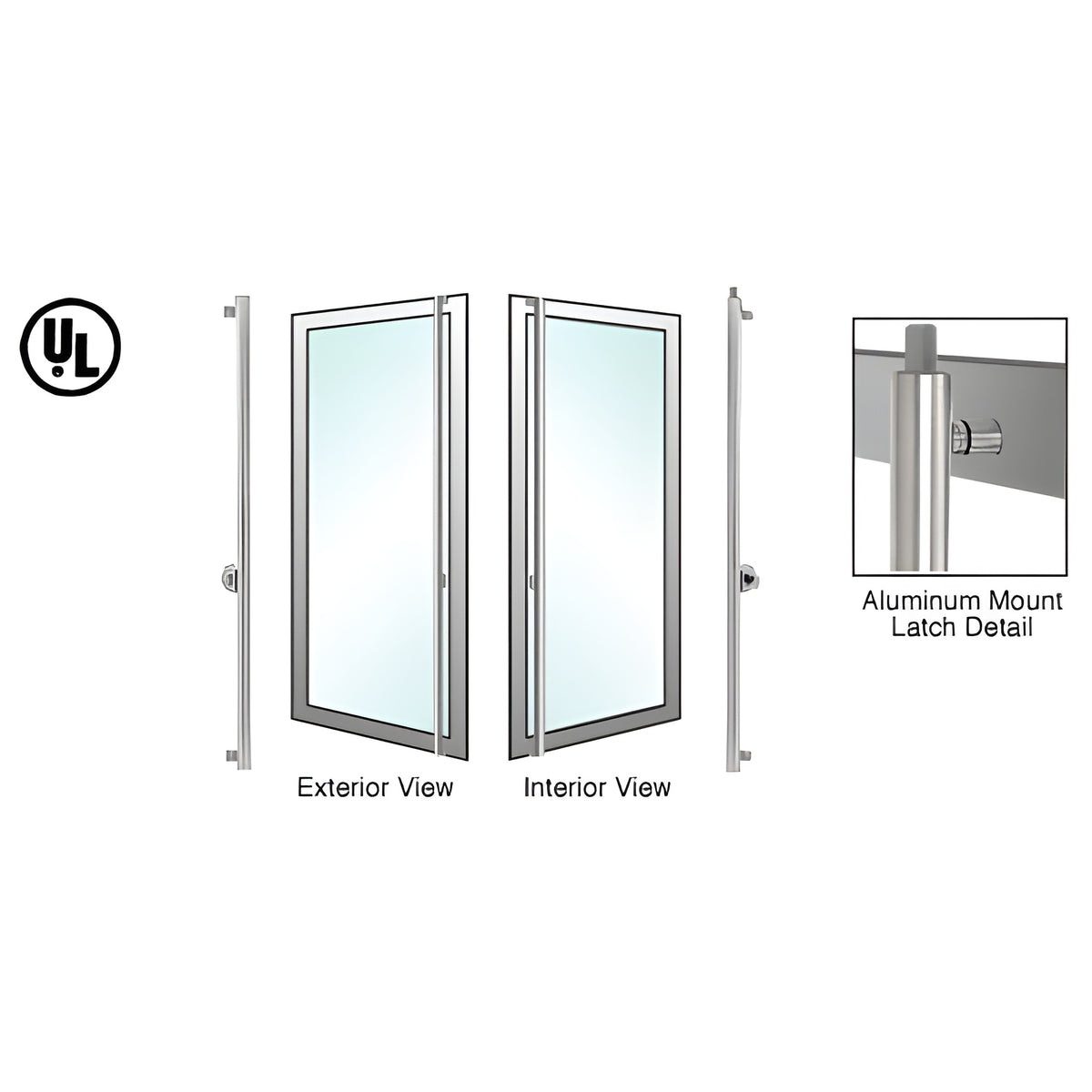 CRL-Blumcraft® Brushed Stainless Left Hand Reverse Aluminum Door Mount Cylinder/Thumbturn 'F' Top Secured Deadbolt Exterior Handle