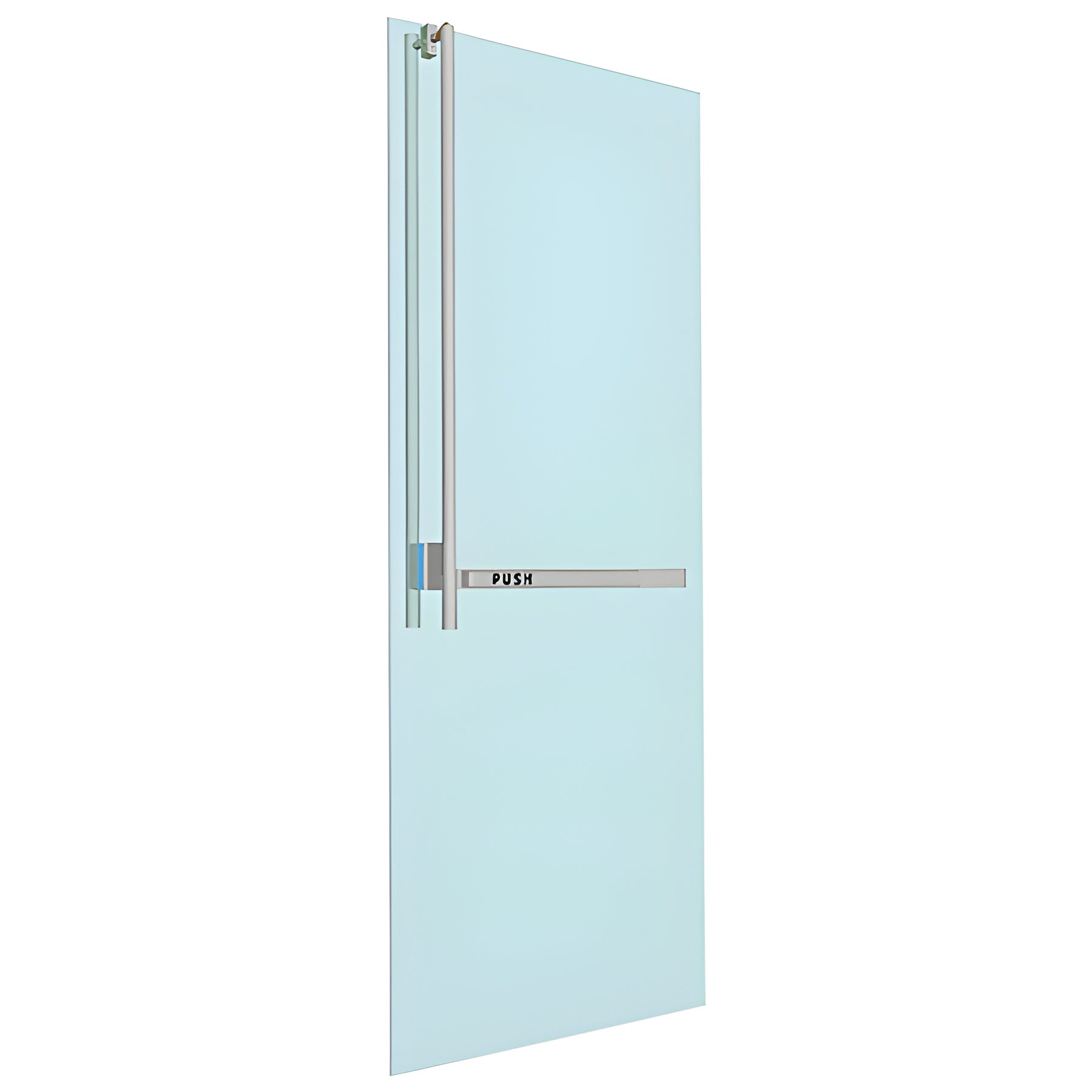 CRL-Blumcraft® Brushed Stainless Left Hand Reverse Glass Mount Keyed Access "JS" Exterior, Top Securing Panic Handle