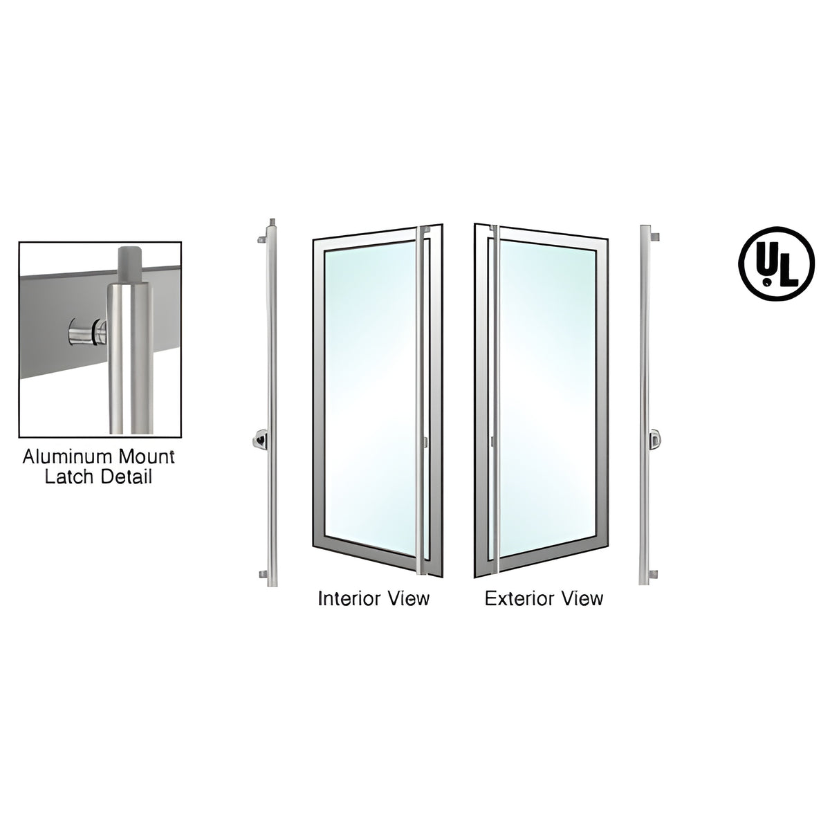 CRL-Blumcraft® Brushed Stainless Right Hand Reverse Aluminum Door Mount Cylinder/Thumbturn 'F' Top Secured Deadbolt Exterior Handle