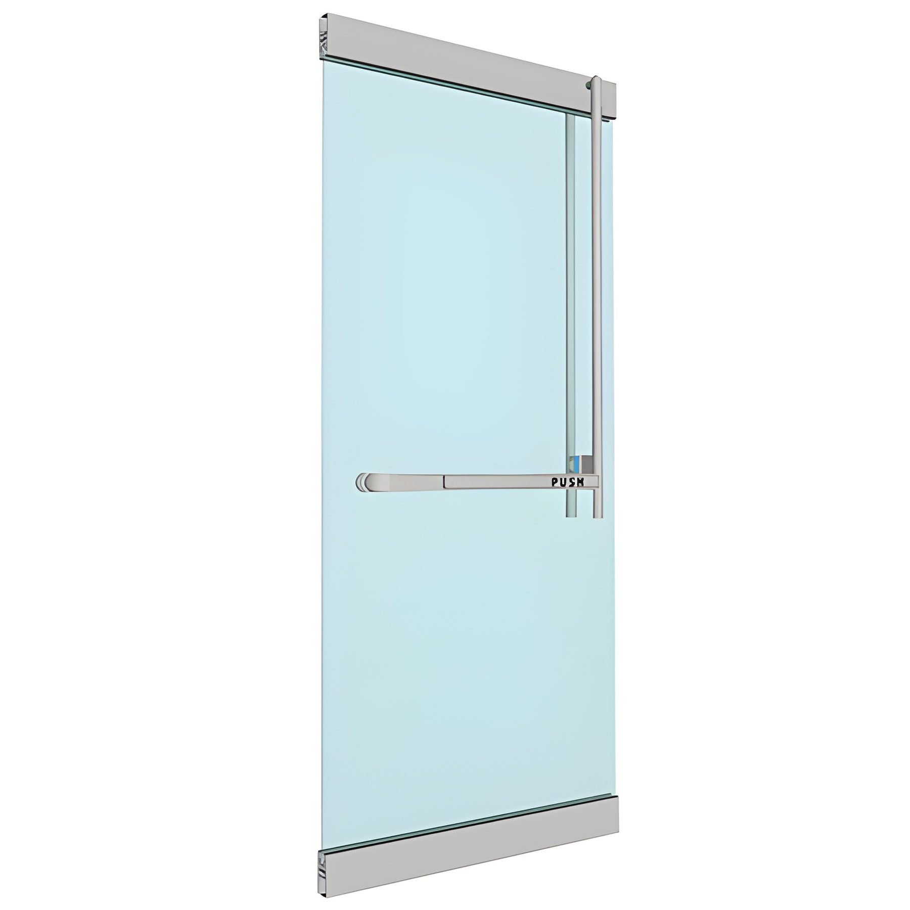 CRL-Blumcraft® Brushed Stainless Right Hand Reverse Rail Mount Keyed Access "JS" Exterior, Top Securing Panic Handle