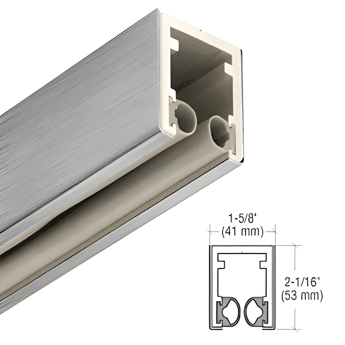 CRL-Blumcraft® Custom Painted Finish 1-1/2" Head Channel for 1/2" Glass