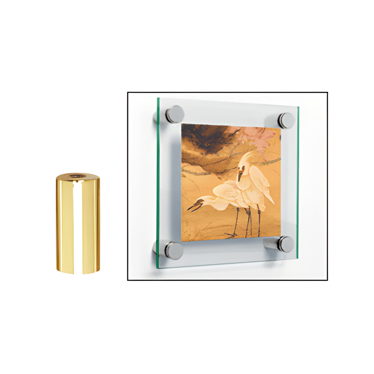 CRL Brass 3/4" Diameter by 1-1/2" Long Standoff Base