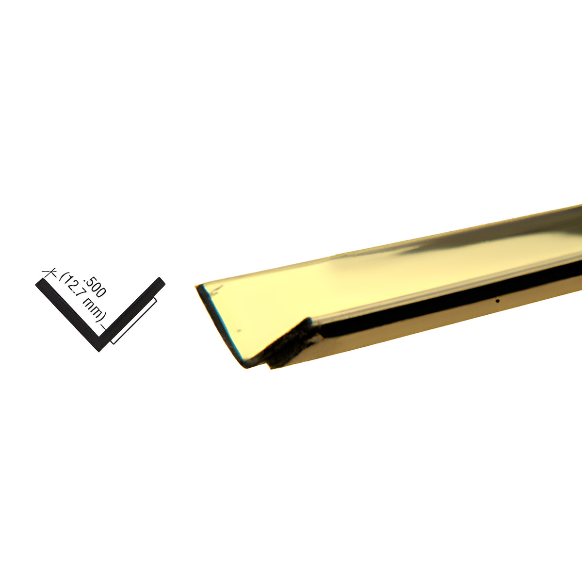 CRL Brass Plastic 1/2" Reflective Inside Angle