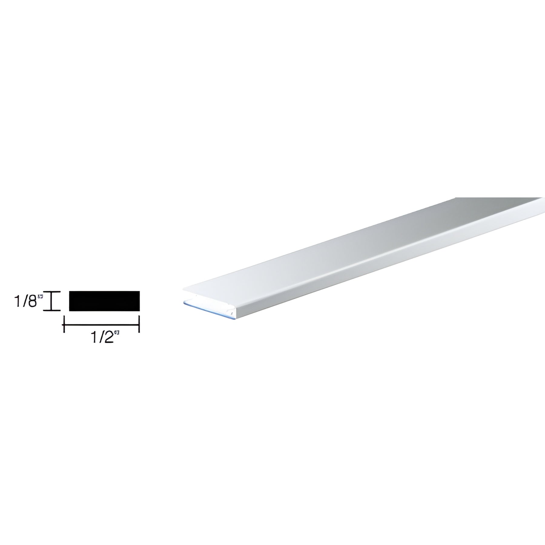 CRL Brite Anodized 1/2" Aluminum Flat Bar Extrusion