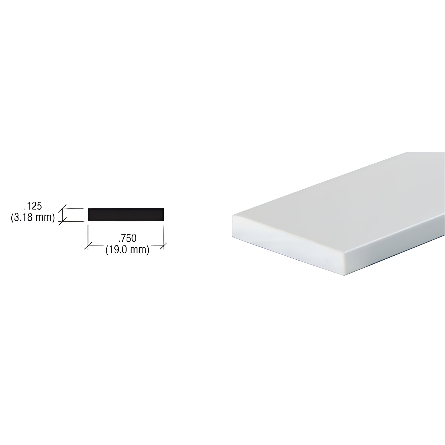 CRL Brite Anodized 3/4" x 1/8" Aluminum Flat Bar Extrusion