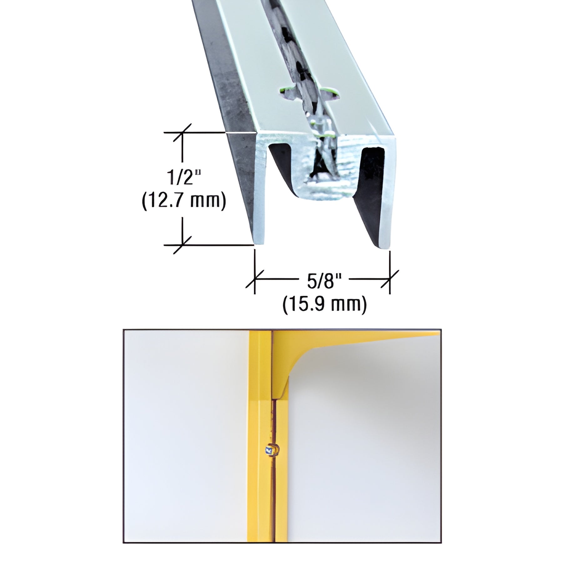 CRL Brite Anodized 72" Aluminum Wall Standard