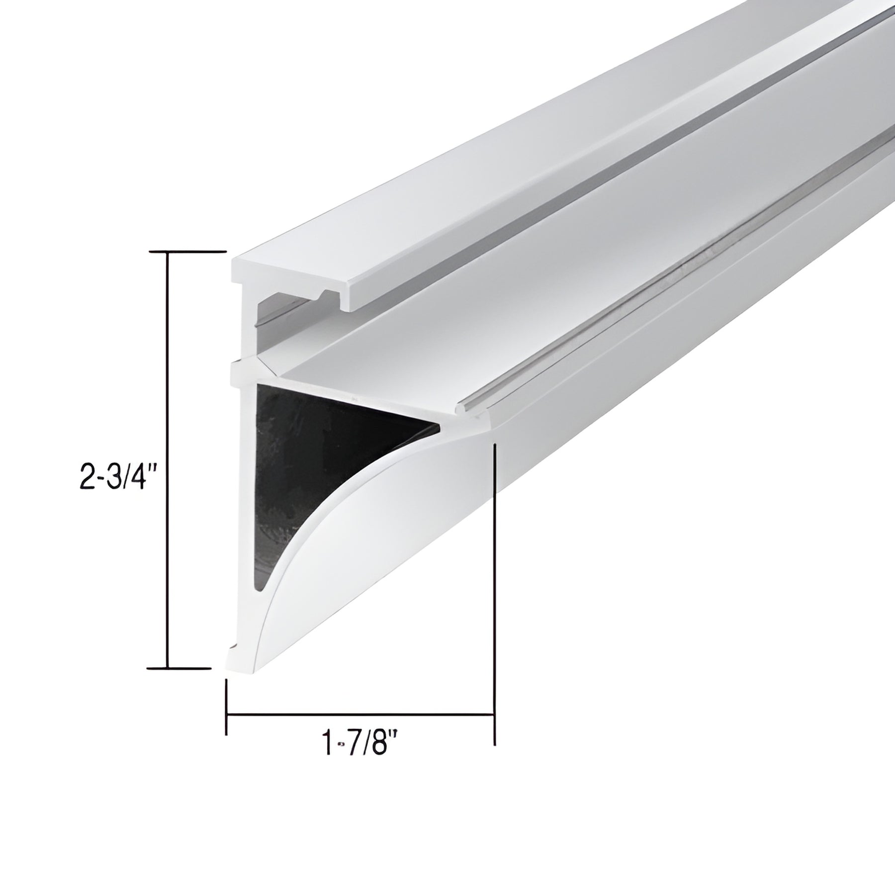 CRL Brite Anodized 96" Aluminum Shelving Extrusion for 3/8" Glass