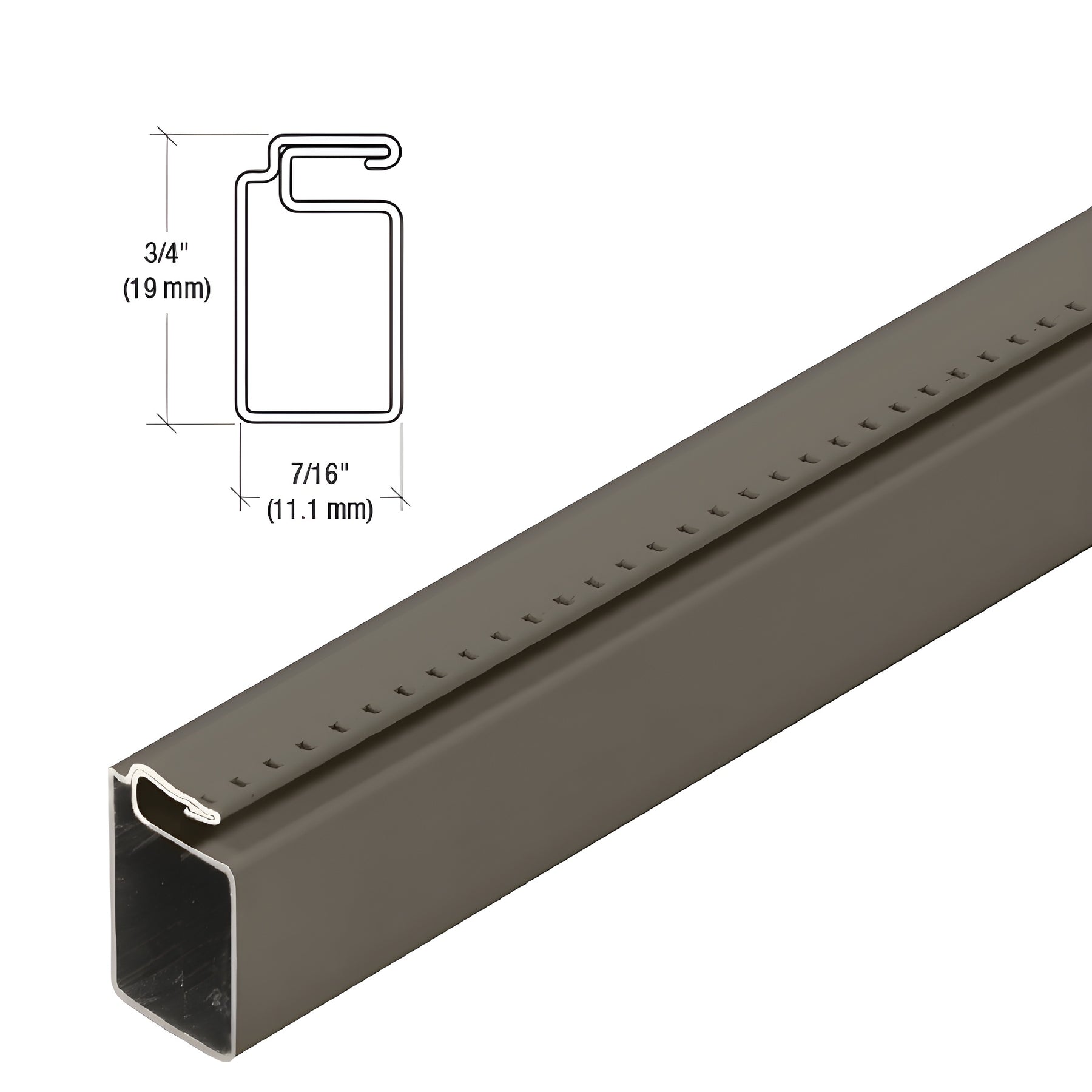 CRL Bronze 3/4" x 7/16" Roll Formed Screen Frame 146"