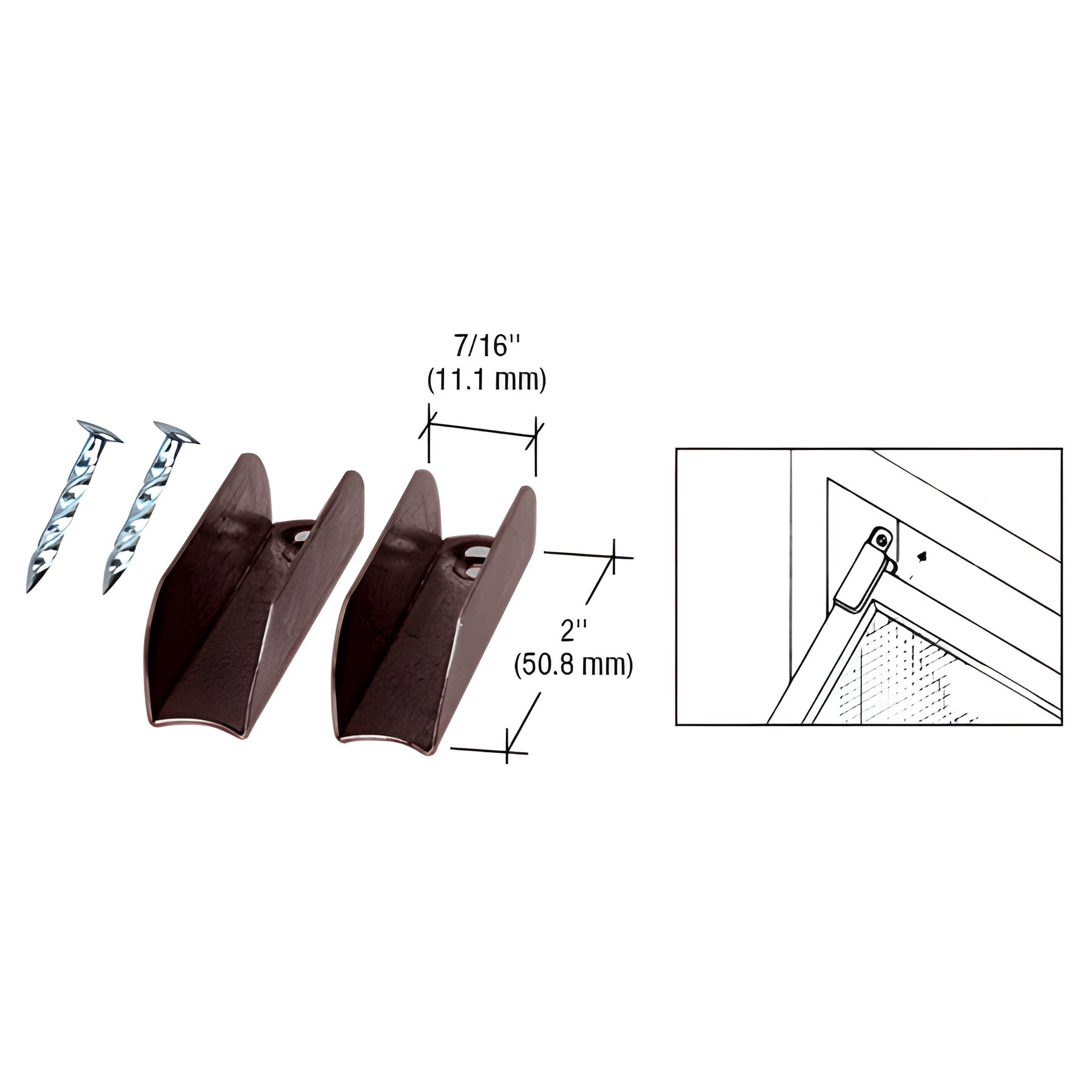 CRL Bronze Finish Jiffy Hangers with Nails - Bulk