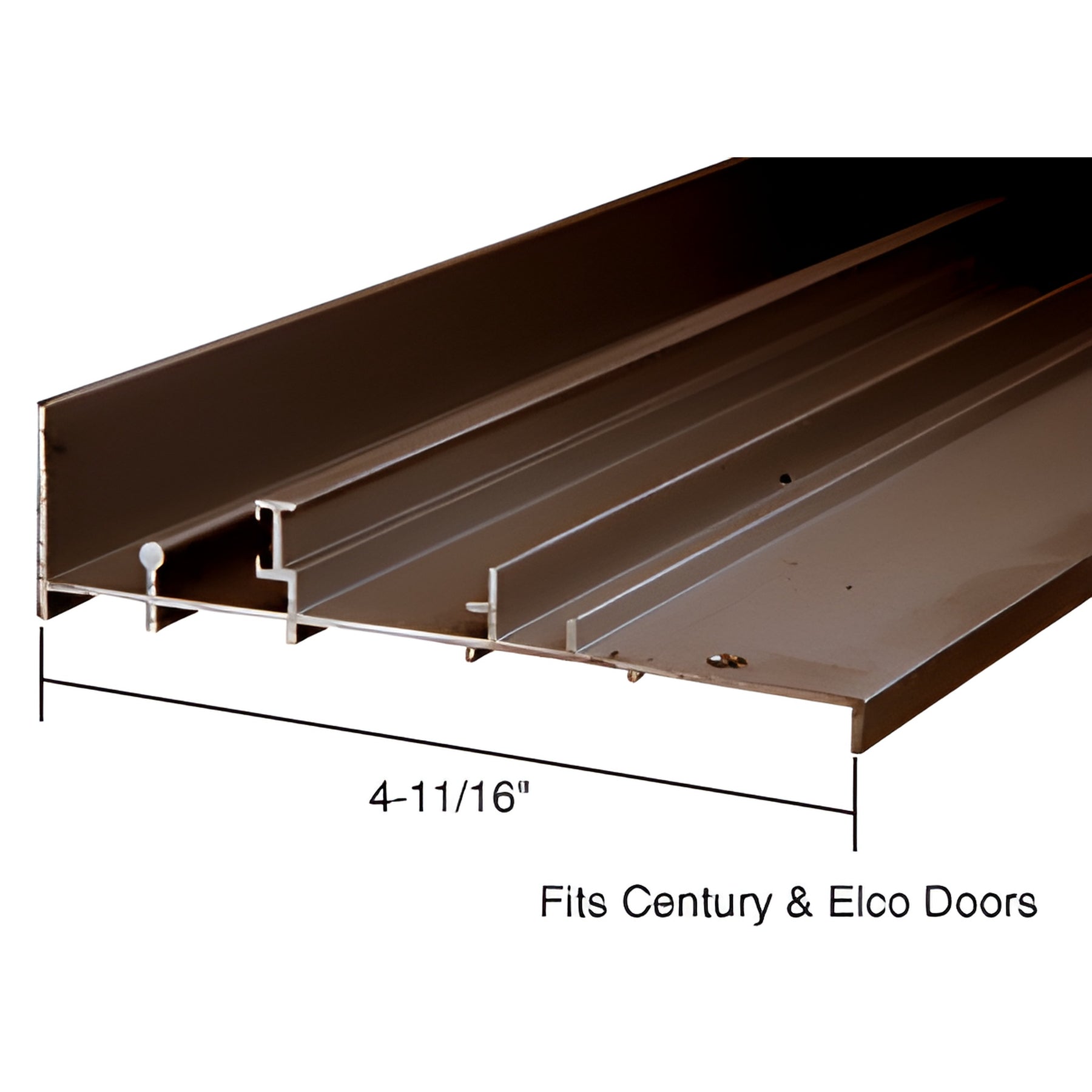 CRL Bronze OEM Replacement Patio Door Threshold for Century & Elco Doors; 4-11/16" Wide x 8' Long