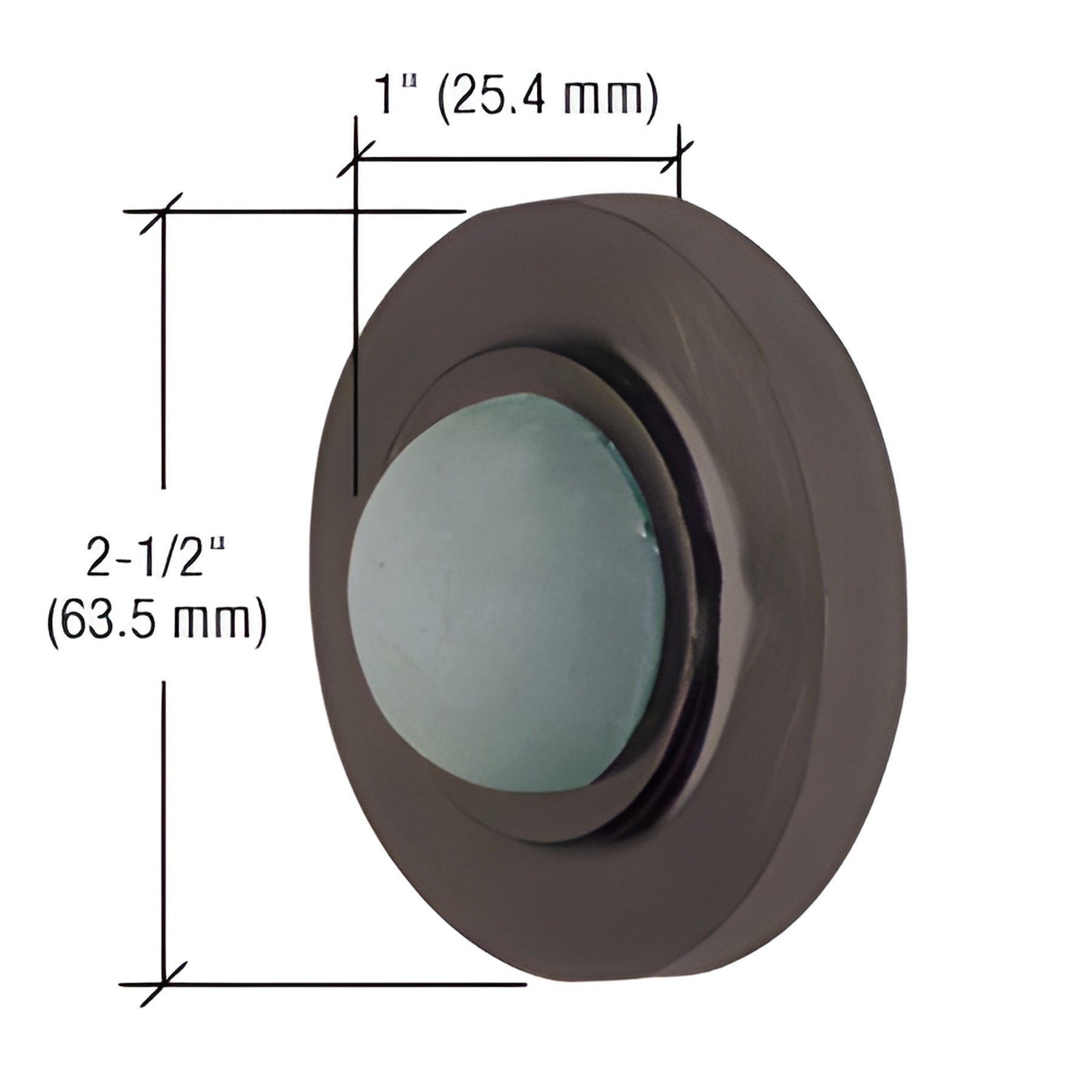 CRL Bronze Wall Mounted Convex Type Door Stop