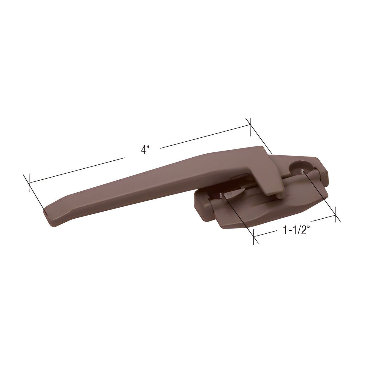 CRL Brown Left Hand Cam Handle with 1-1/2" Screw Holes