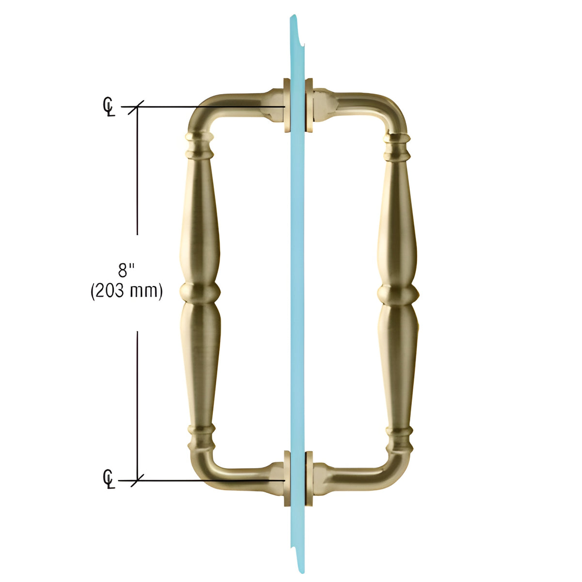 CRL Brushed Bronze 8" Victorian Style Back-to-Back Pull Handles