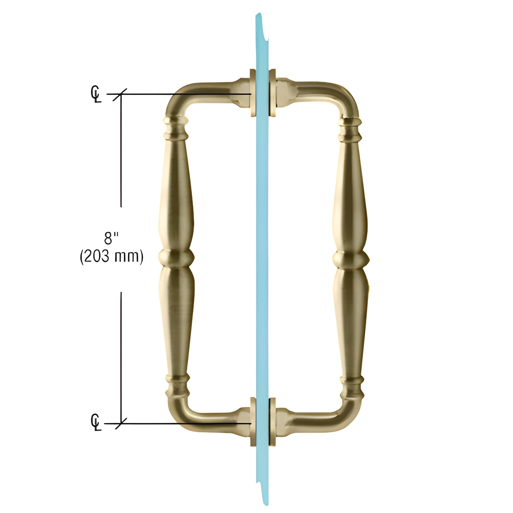 CRL Brushed Bronze 8" Victorian Style Back-to-Back Pull Handles
