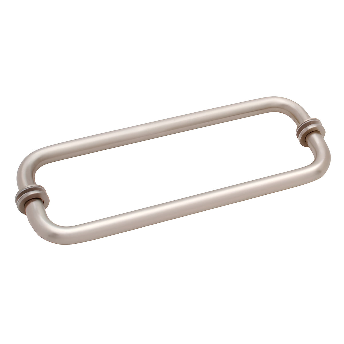 CRL Brushed Nickel 12" BM Series Back-to-Back Tubular Towel Bars With Metal Washers
