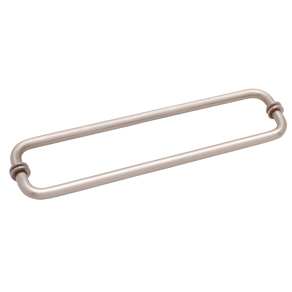 CRL Brushed Nickel 18" BM Series Back-to-Back Tubular Towel Bars with Metal Washers