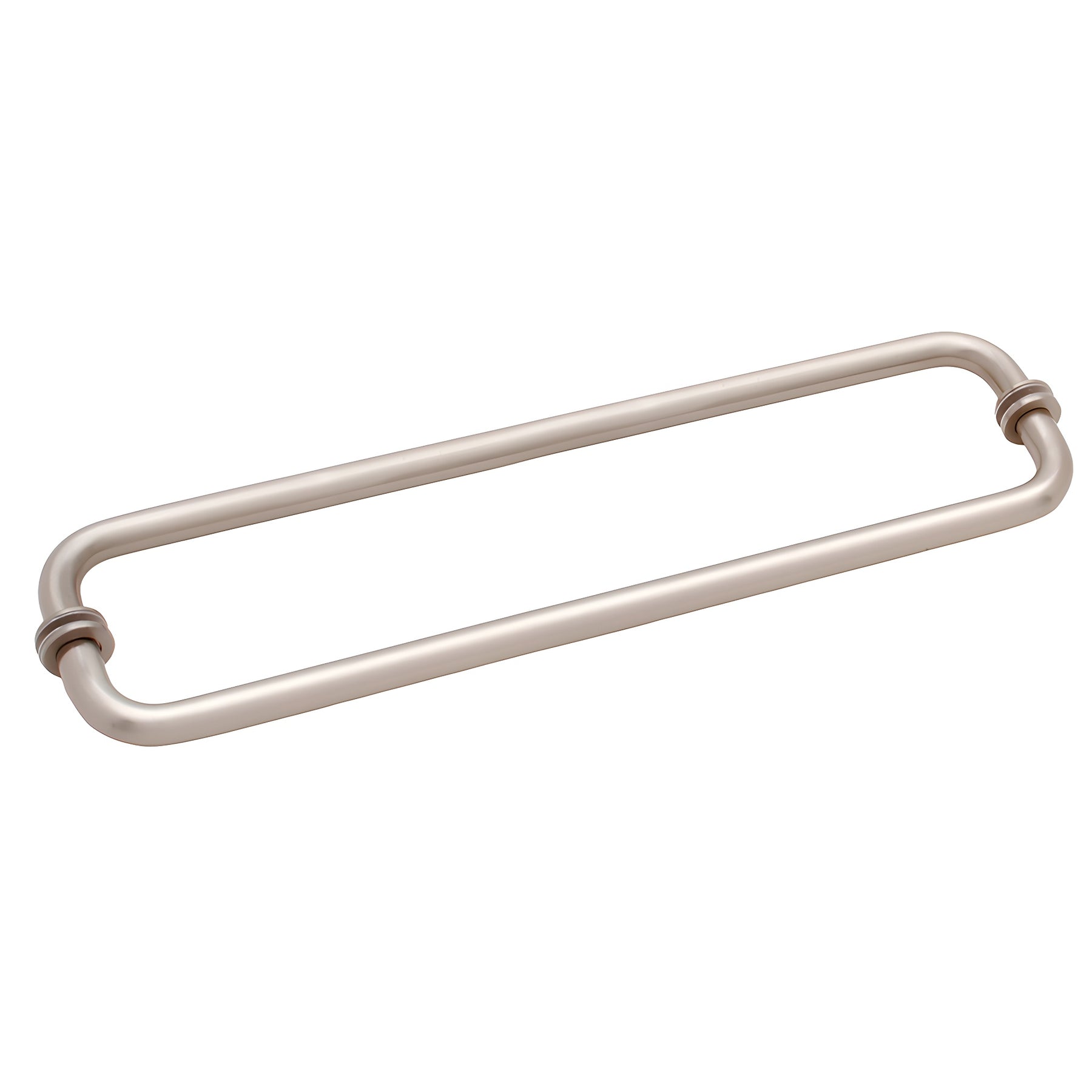 CRL Brushed Nickel 18" BM Series Back-to-Back Tubular Towel Bars with Metal Washers