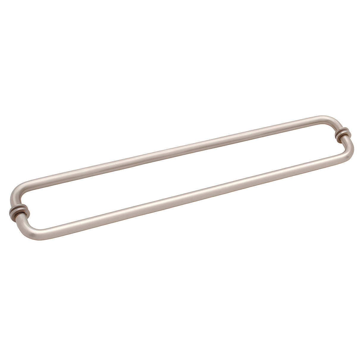 CRL Brushed Nickel 24" BM Series Back-to-Back Tubular Towel Bars With Metal Washers