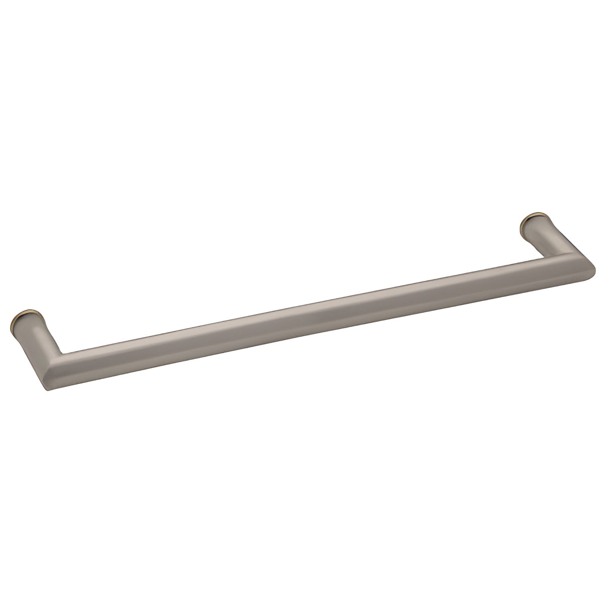 CRL Brushed Nickel 24" MT Series Round Tubing Mitered Corner Single-Sided Towel Bar