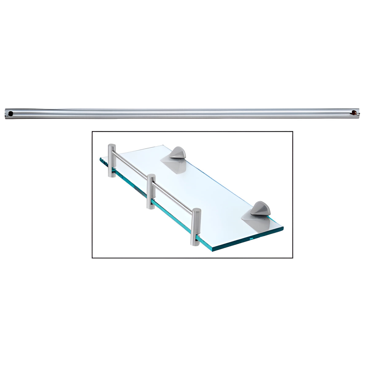 CRL Brushed Nickel 24" Shelf Rods