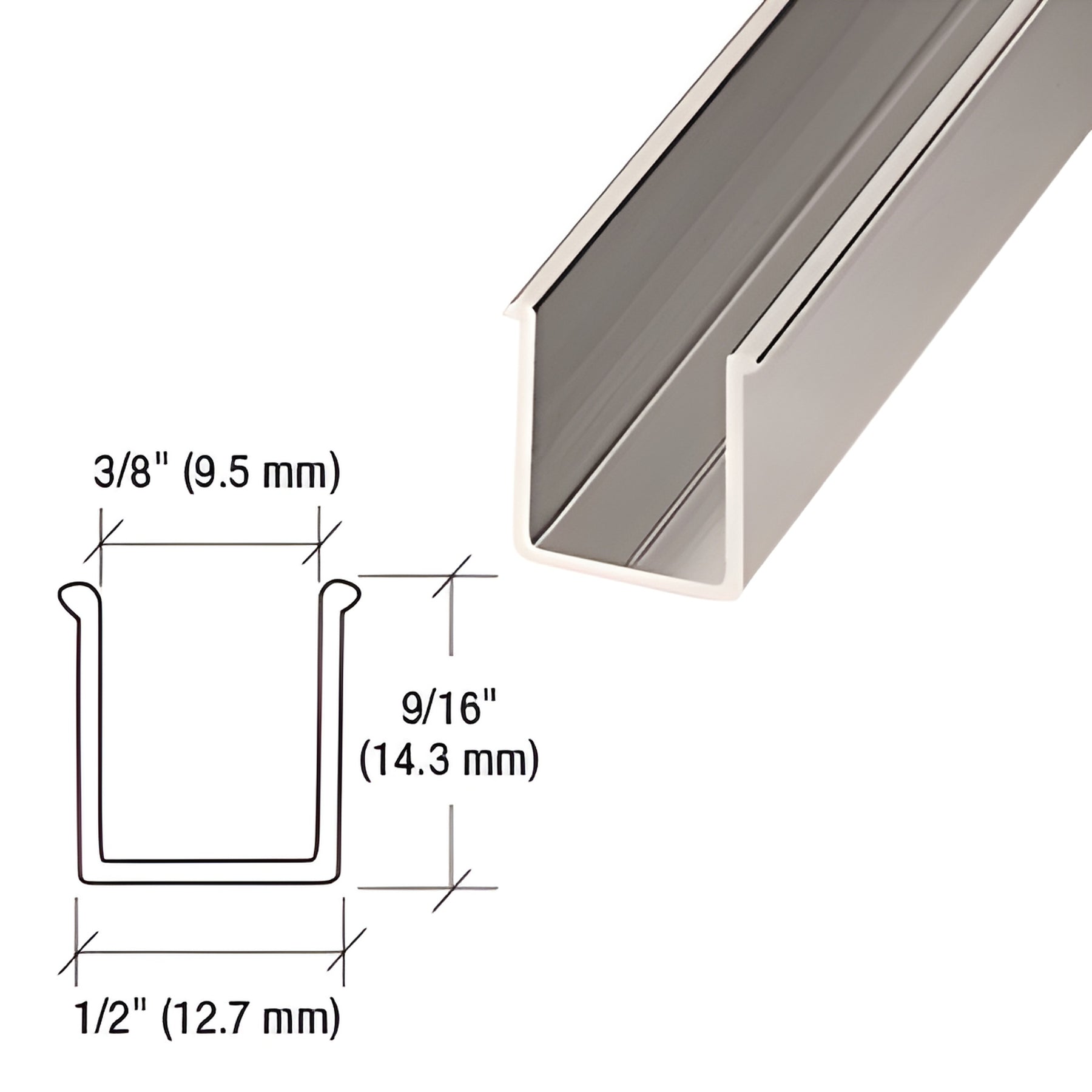 CRL Brushed Nickel 72" Snap-In Filler Insert for Shower Door Header