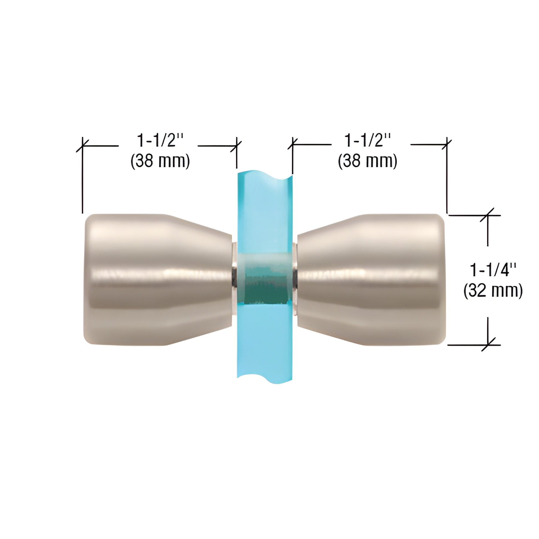 CRL Brushed Nickel Back-to-Back Bow-Tie Style Knobs
