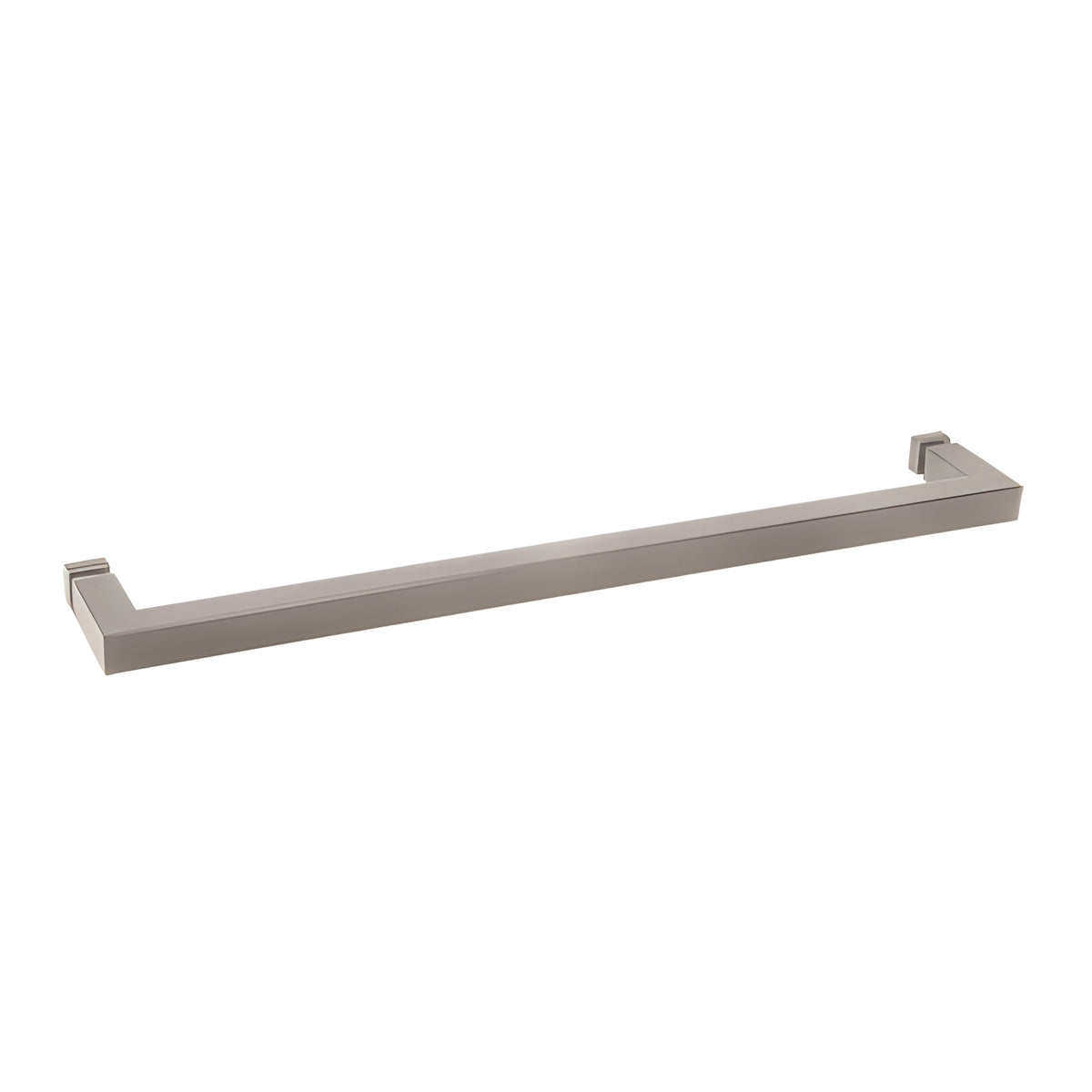 CRL Brushed Nickel "SQ" Series 18" Square Tubing Mitered Corner Single-Sided Towel Bar