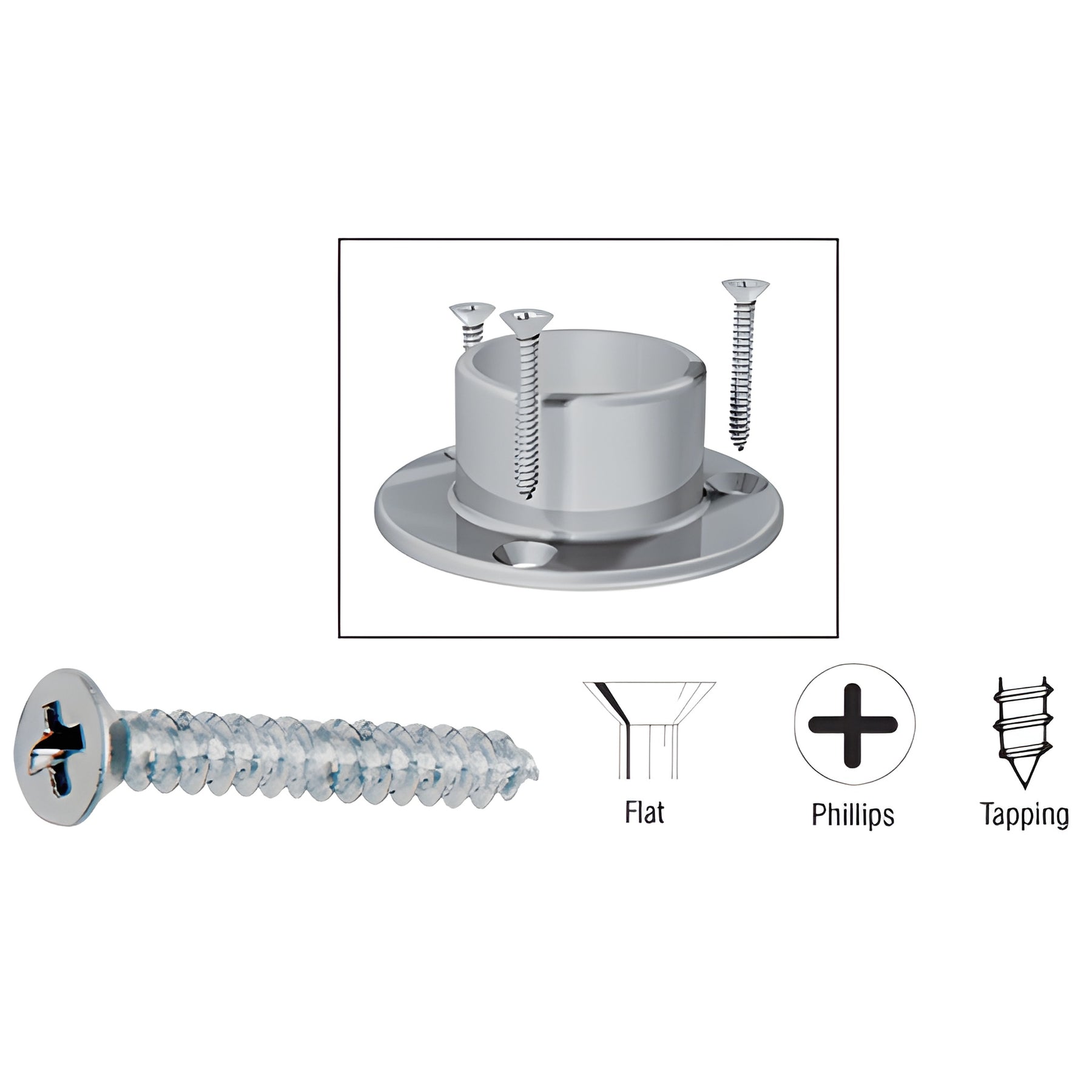 CRL Brushed Stainless 10 x 1-1/2" Flat Head Phillips Screws