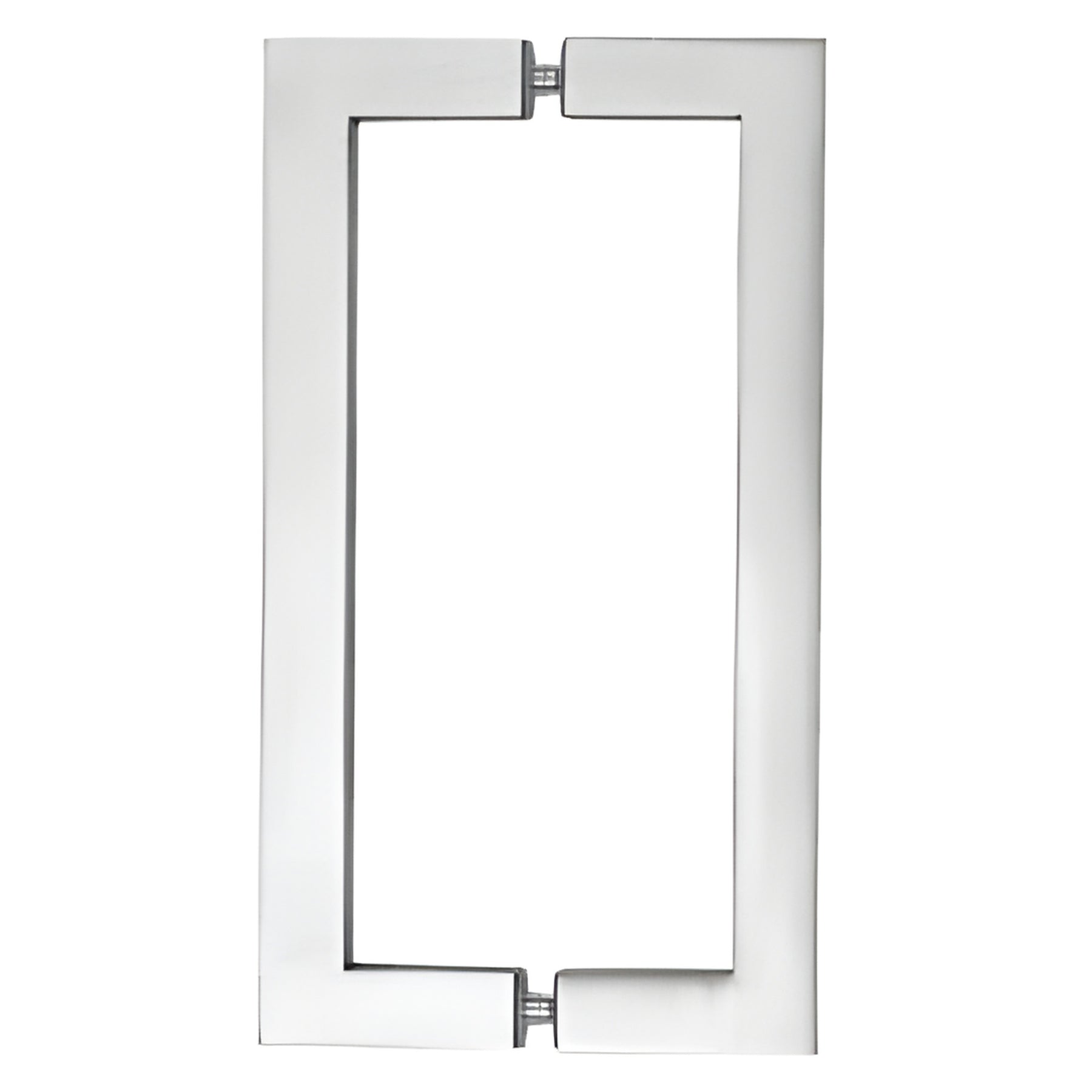 CRL Brushed Stainless 12" Glass Mounted Square Tube Style Back-to-Back Pull Handle