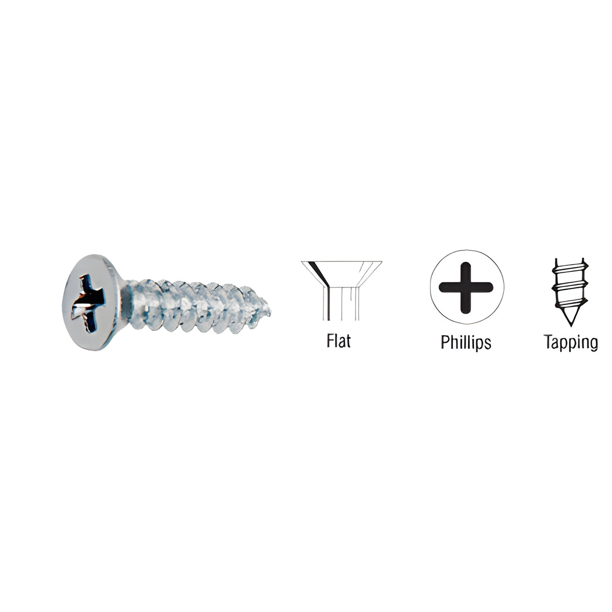 CRL Brushed Stainless 12 x 2" Flat Head Phillips Screws