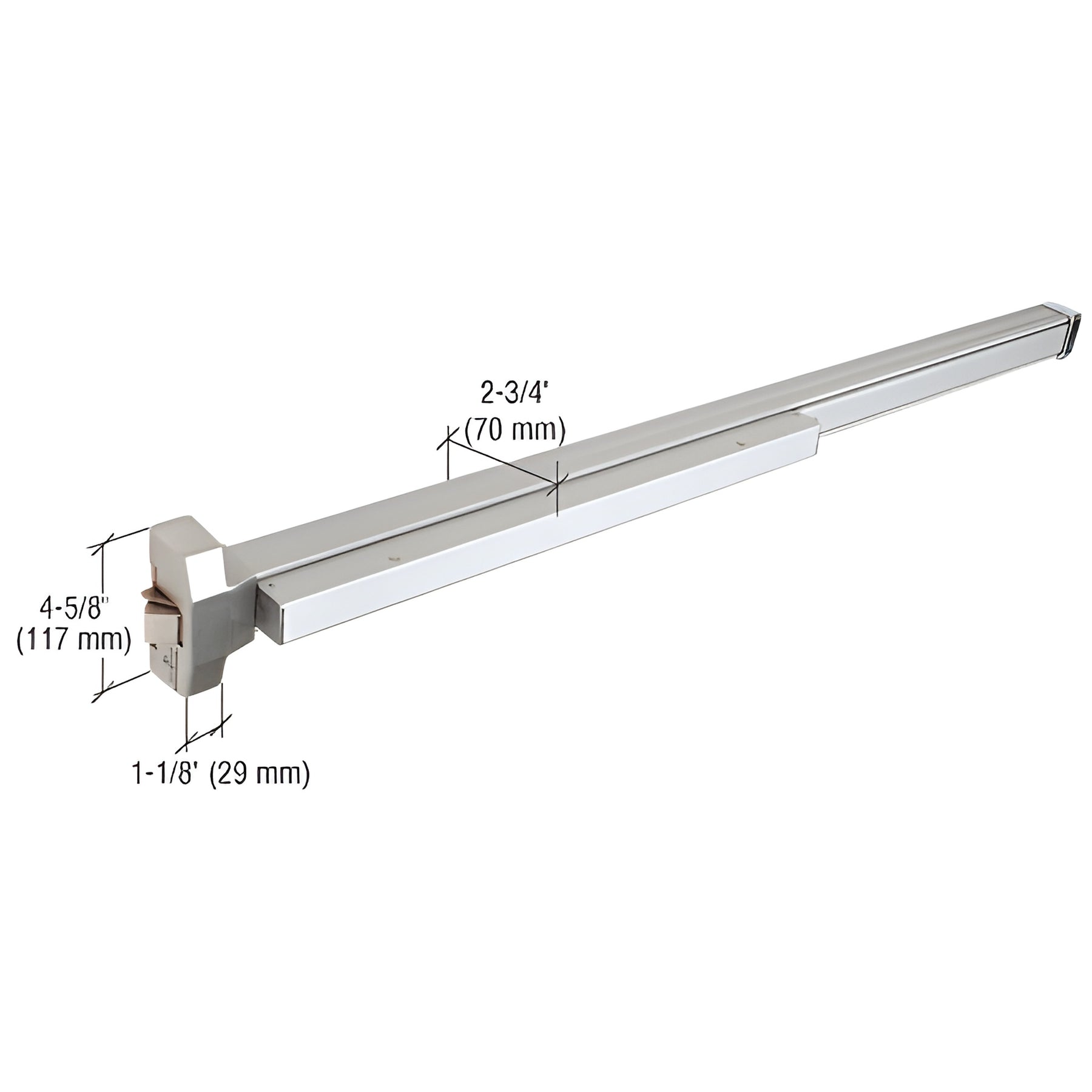 CRL Brushed Stainless 1900 Series Non-Handed Rim Panic Exit Device