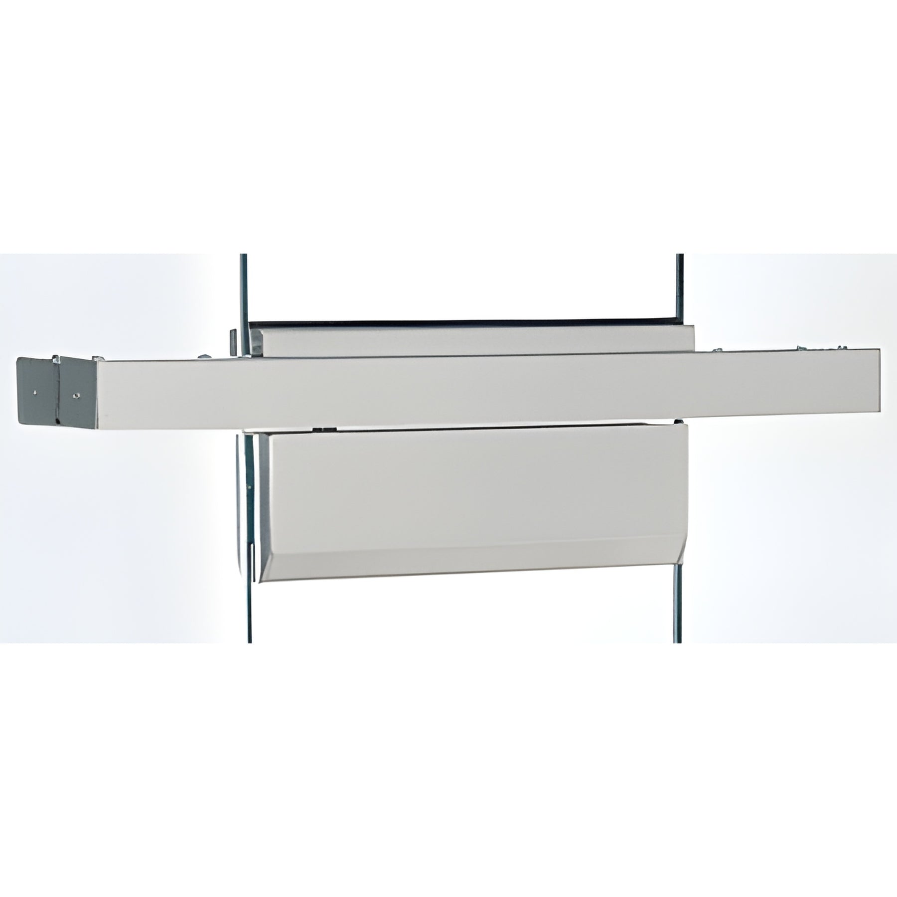 CRL Brushed Stainless 4-1/2" Single Floating Header for Overhead Concealed Door Closers - Custom Length