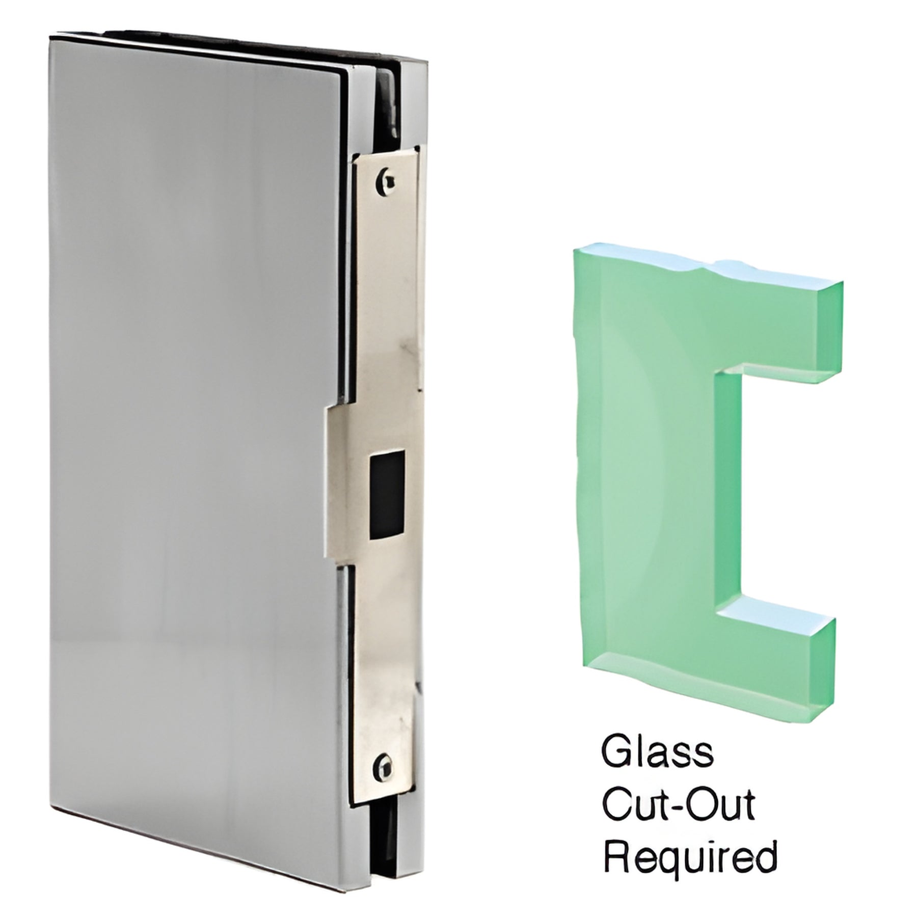 CRL Brushed Stainless 4" x 10" Center Lock Glass Keeper
