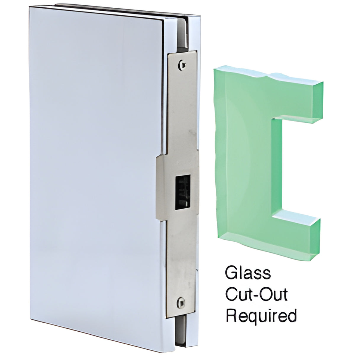 CRL Brushed Stainless 6" x 10" Center Lock Glass Keeper