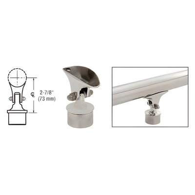 CRL Brushed Stainless Adjustable Saddle for 1-1/2" Tubing