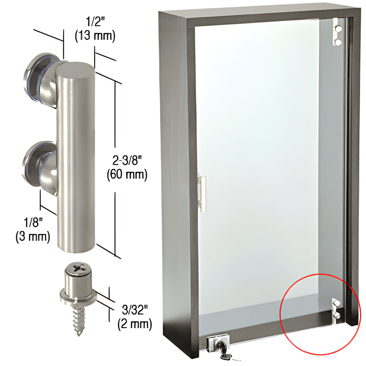 CRL Brushed Stainless Cabinet Door Pivot Hinges
