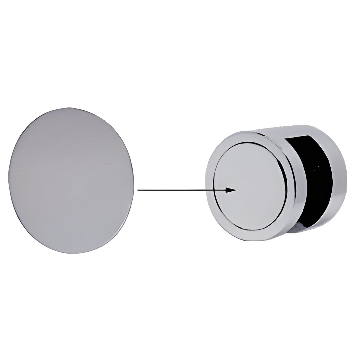 CRL Brushed Stainless Cover Disk for Edge Grips