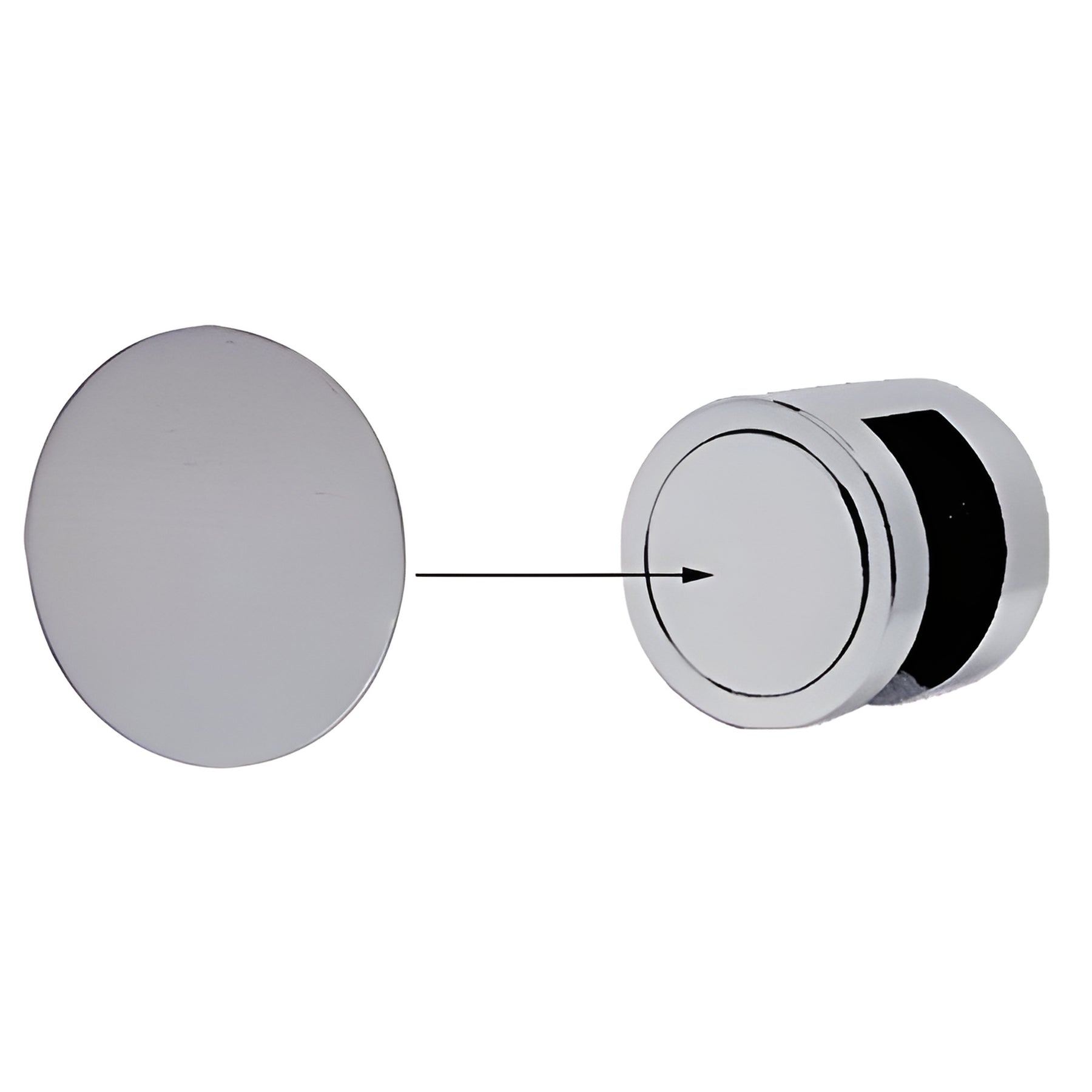 CRL Brushed Stainless Cover Disk for Edge Grips