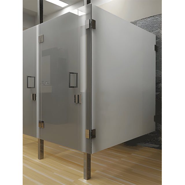 CRL Brushed Stainless Custom Frameless 'All-Glass' Restroom Partition