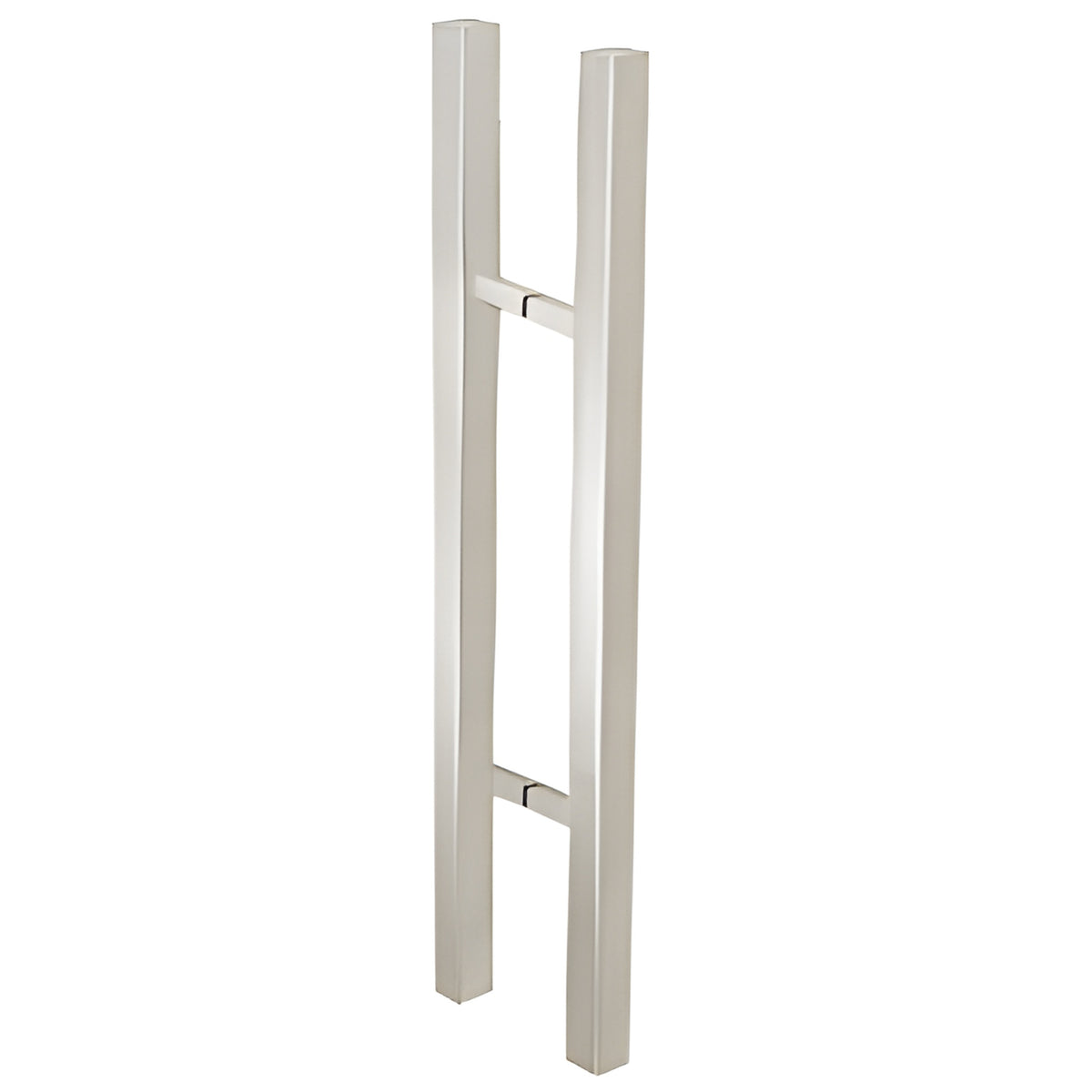 CRL Brushed Stainless Glass Mounted Square Ladder Style Pull Handle with Square Mounting Posts - 24"