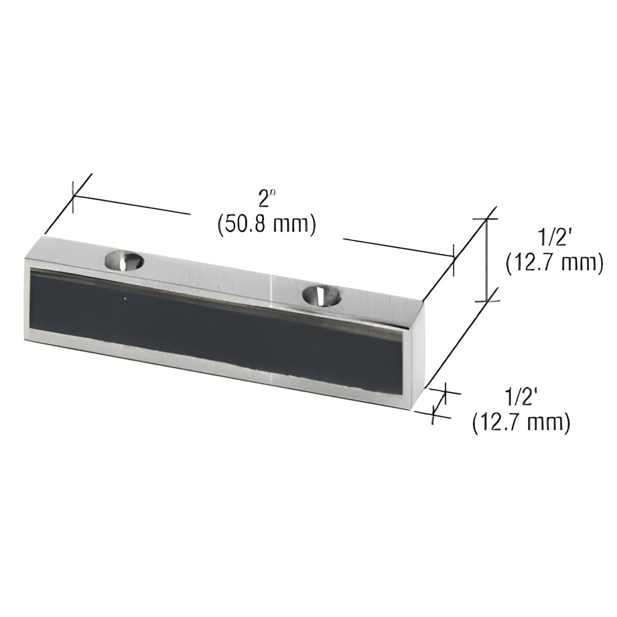CRL Brushed Stainless Header Mounted Single Door Stop