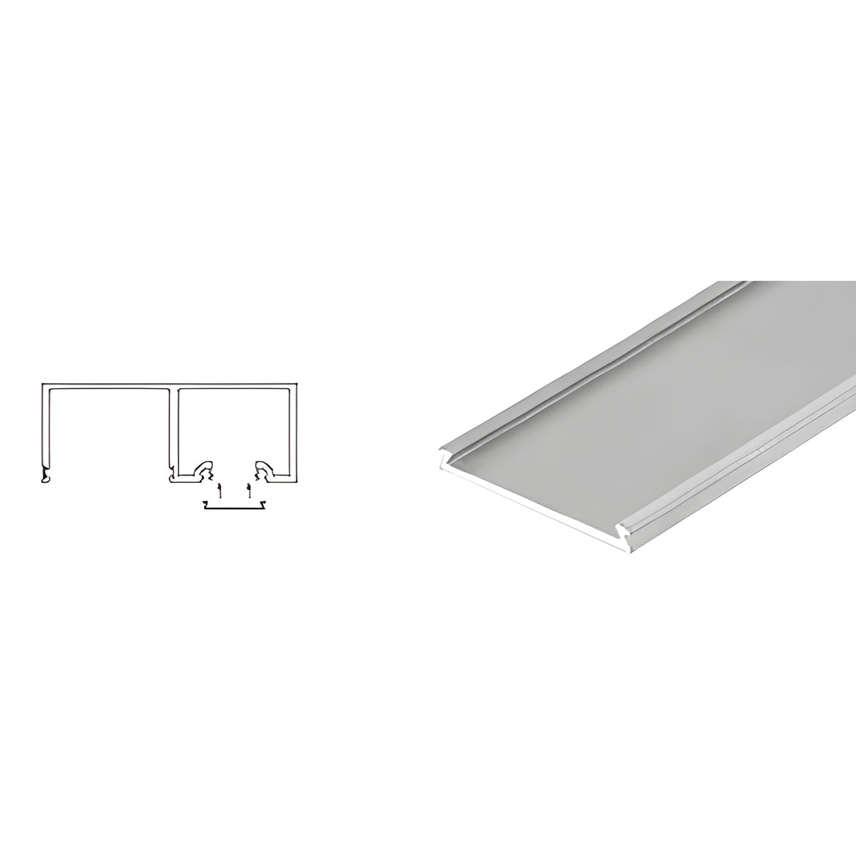 CRL Brushed Stainless Header Snap-In Filler - 120" Length